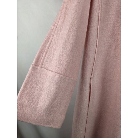 Tahari Women's Jacket Size Medium Pink Open Front Long Trench Coat Wool Blend - Picture 7 of 15